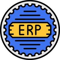 Erp Line Filled Icon vector