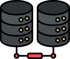 Cloud Computing Line Filled Icon vector