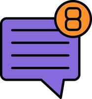 Text Line Filled Icon vector