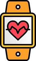 Smartwatch Line Filled Icon vector