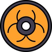 Biohazard Line Filled Icon vector