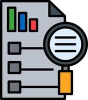 Case Study Line Filled Icon vector