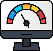 Dashboard Line Filled Icon vector