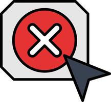 Click Line Filled Icon vector