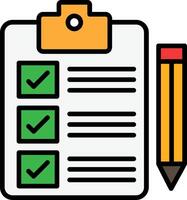 Task Line Filled Icon vector