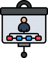 Team Management Line Filled Icon vector