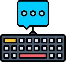 Keyboard Line Filled Icon vector