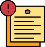 Notes Line Filled Icon vector
