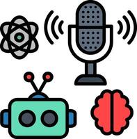 Speech Line Filled Icon vector