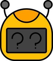 Bot Line Filled Icon vector