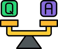 Faq Line Filled Icon vector