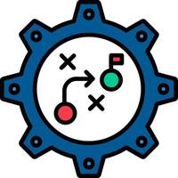 Marketing Strategy Line Filled Icon vector