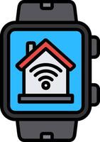 SmartWatch Line Filled Icon vector