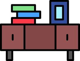 Sideboard Line Filled Icon vector