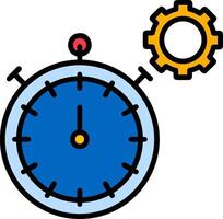 Time Management Line Filled Icon vector