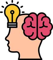 Design Thinking Line Filled Icon vector