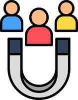 Lead Generation Line Filled Icon vector