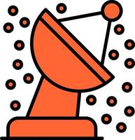 Reservation Line Filled Icon vector