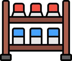 Shoe Rack Line Filled Icon vector
