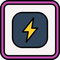 Flash Line Filled Icon vector