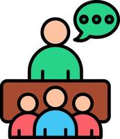 Group Line Filled Icon vector