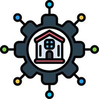 Management Line Filled Icon vector