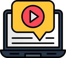 Tutorial Line Filled Icon vector