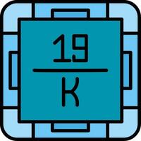 Potassium Line Filled Icon vector