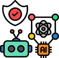 Algorithm Line Filled Icon vector