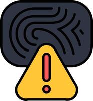 Error Line Filled Icon vector