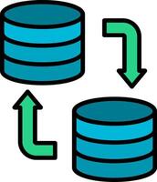 Data Collection Line Filled Icon vector