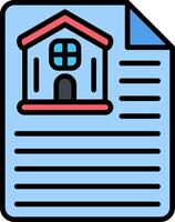 Document Line Filled Icon vector
