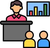 Training Line Filled Icon vector