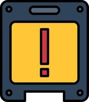 Alert Line Filled Icon vector