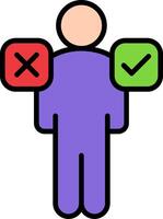 Decision Making Line Filled Icon vector