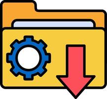 Data Sharing Line Filled Icon vector