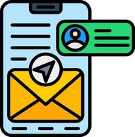 Dm Line Filled Icon vector
