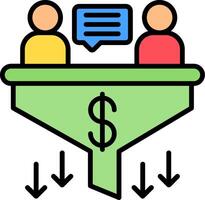 Conversion Line Filled Icon vector