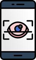 Retinal Scan Line Filled Icon vector