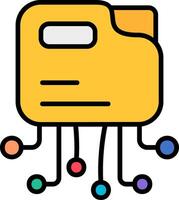 Folder Line Filled Icon vector