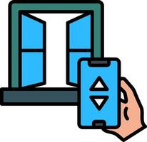 Window Line Filled Icon vector