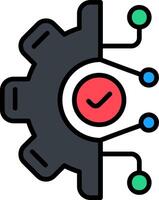 Digital Line Filled Icon vector