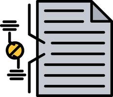 File Line Filled Icon vector