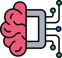 Artificial Line Filled Icon vector