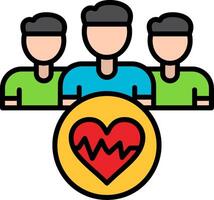 Pulse Line Filled Icon vector