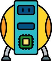 Robot Line Filled Icon vector