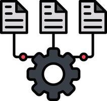 Data Integration Line Filled Icon vector