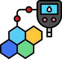 Molecule Line Filled Icon vector