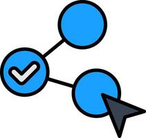 Networking Line Filled Icon vector