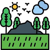 Pathway Line Filled Icon vector